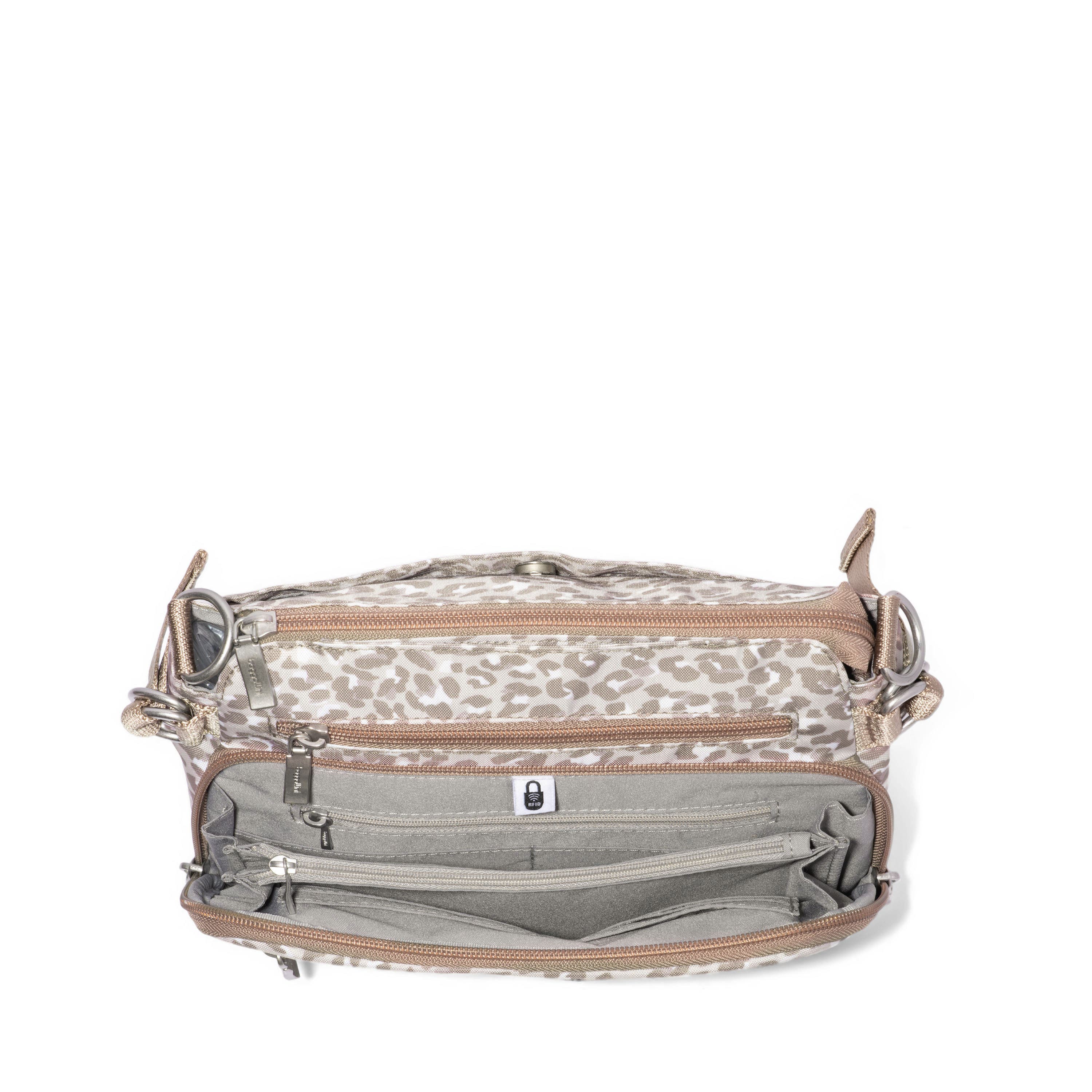 BAGGALLINI Marais Crossbody Bag, Alternate, color, Mocha Cheetah Print