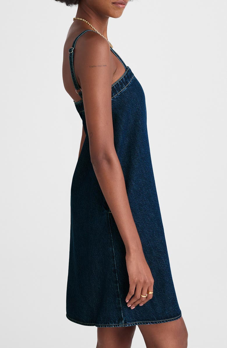 Madewell Denim A-Line Dress, Alternate, color, Bright Rinse Wash