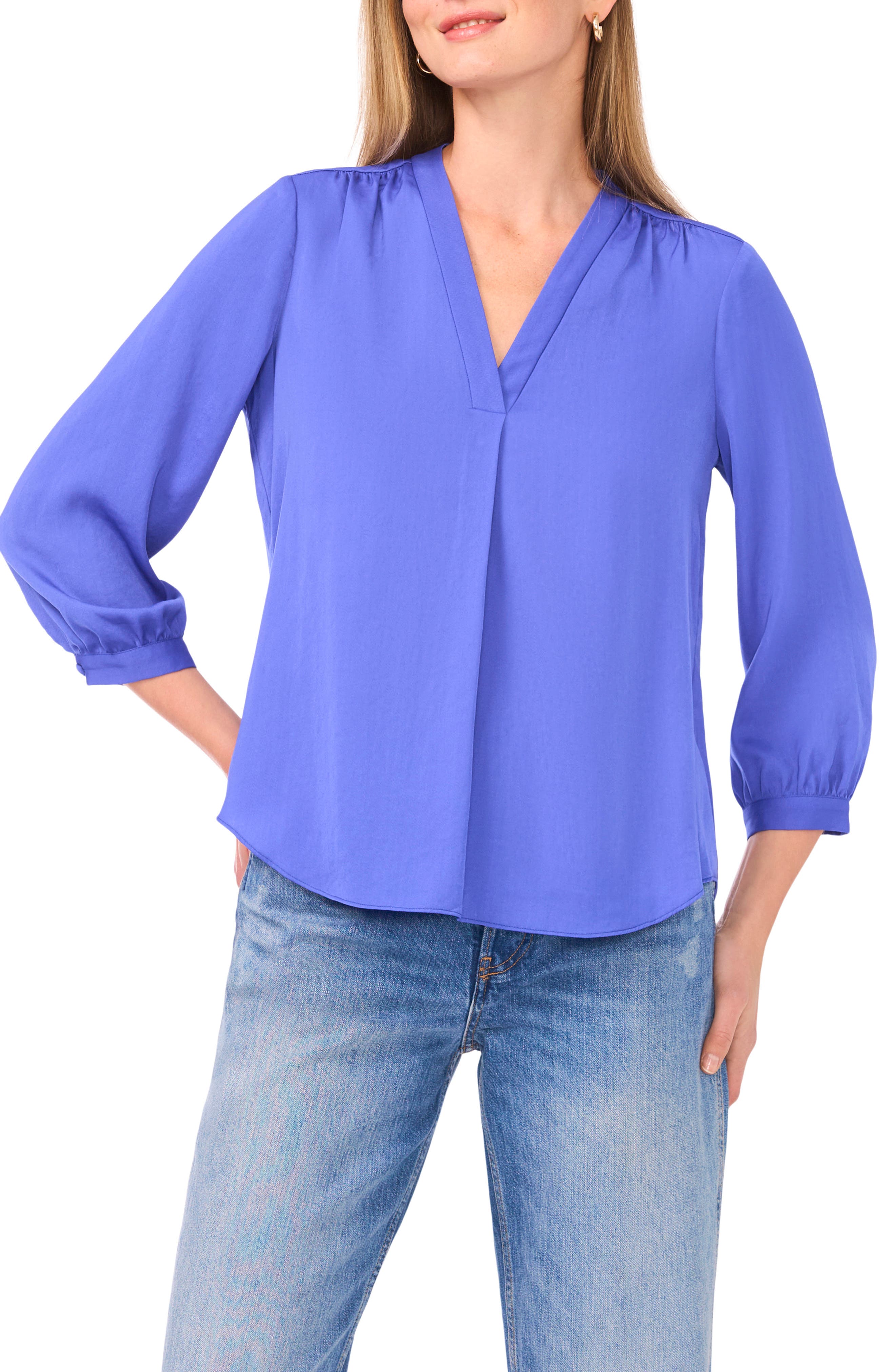 Vince Camuto Rumpled Satin Top