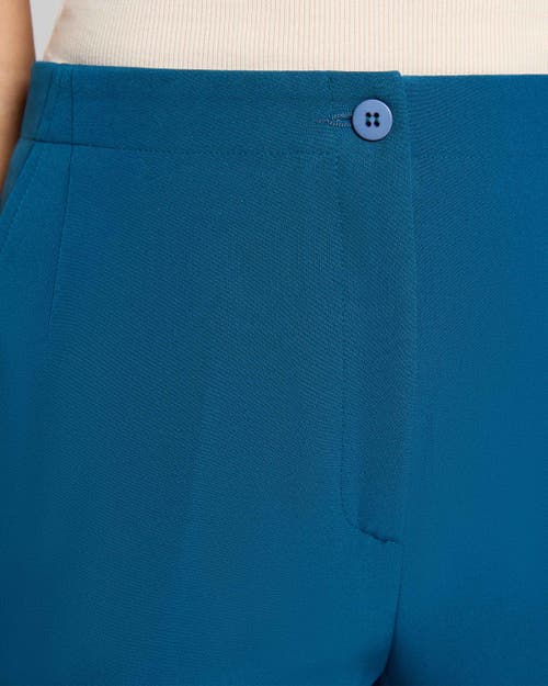 Santorelli Flare-leg Techno Crepe Pants In Aquamarine