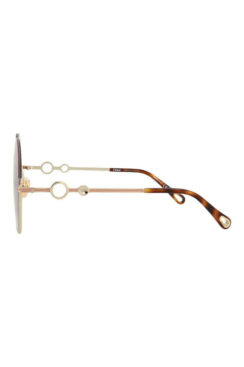 61mm Oversized Sunglasses, Alternate, color, GOLD GOLD PINK