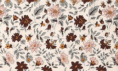 Rylee + Cru Posy Ruffle Long Sleeve Dress In Multi