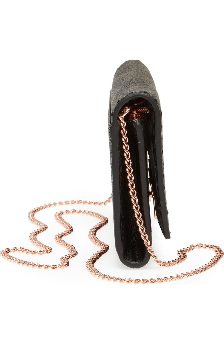 Ted Baker London Janet Leather Crossbody Matinée Wallet on a Chain, Alternate, color,