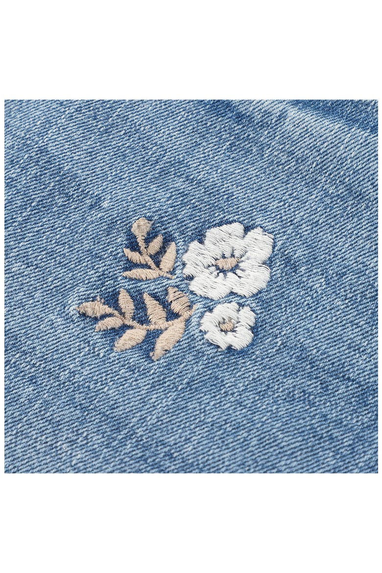 Kids' Floral Toss Denim Shorts, Alternate, color, CABIN BLUES
