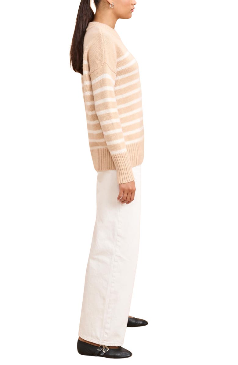 La Ligne Marin Sweater, Alternate, color, Camel/Cream