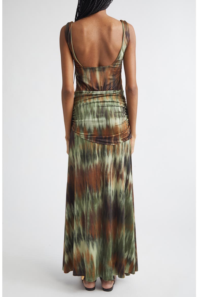 Plant of Joy Jersey Maxi Dress, Alternate, color, PINE GREEN / CHOCOLATE