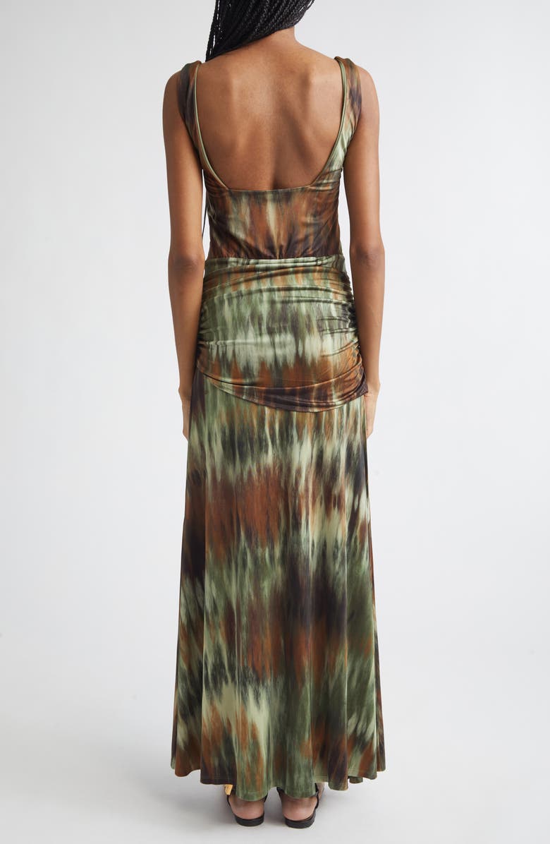 Johanna Ortiz Plant of Joy Jersey Maxi Dress, Alternate, color, Pine Green / Chocolate