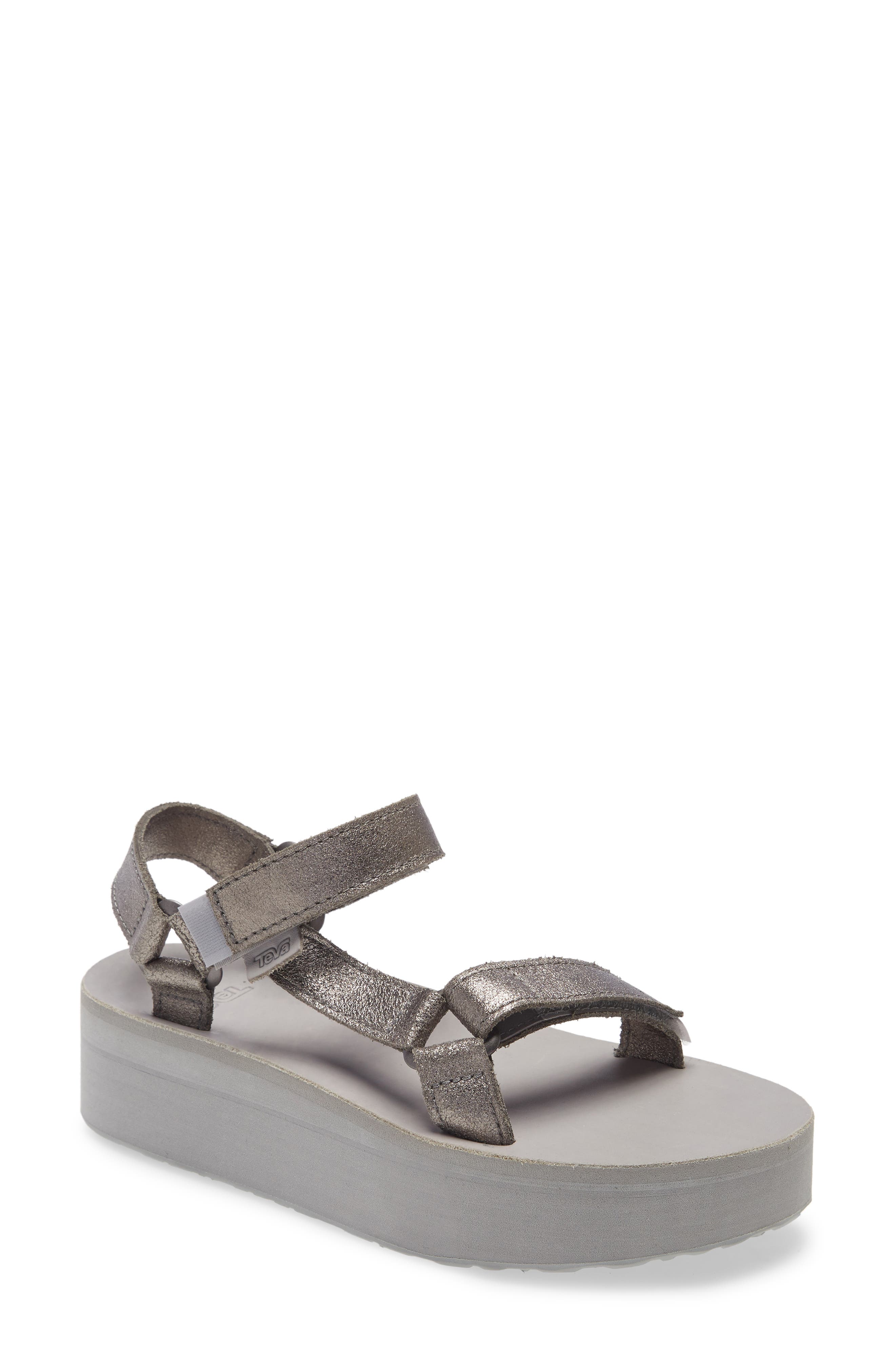 Teva Metallic Universal Leather Sandal, Main, color, 