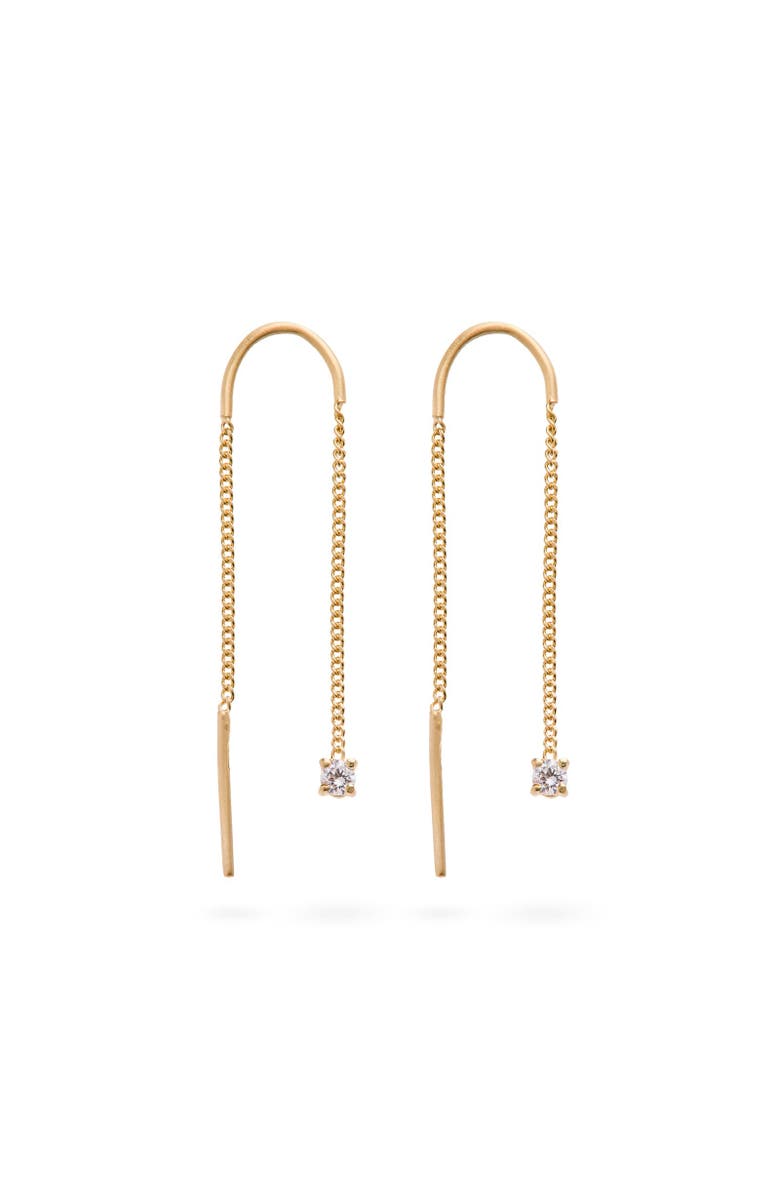 Eloise Jewelry Connection Chain Threader Earrings Diamond, Main, color, Diamond