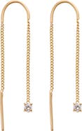 Eloise Jewelry Connection Chain Threader Earrings Diamond