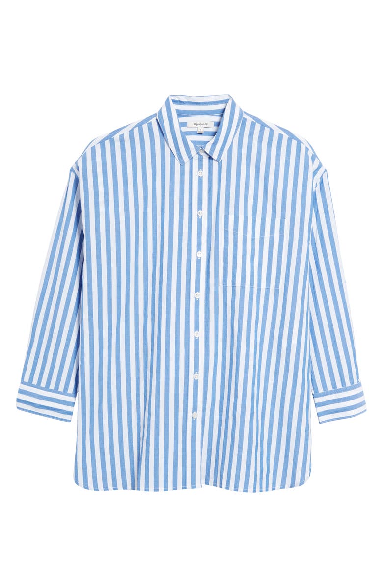 Madewell Signature Oversize Button-Up Shirt, Alternate, color, Hermitage Blue