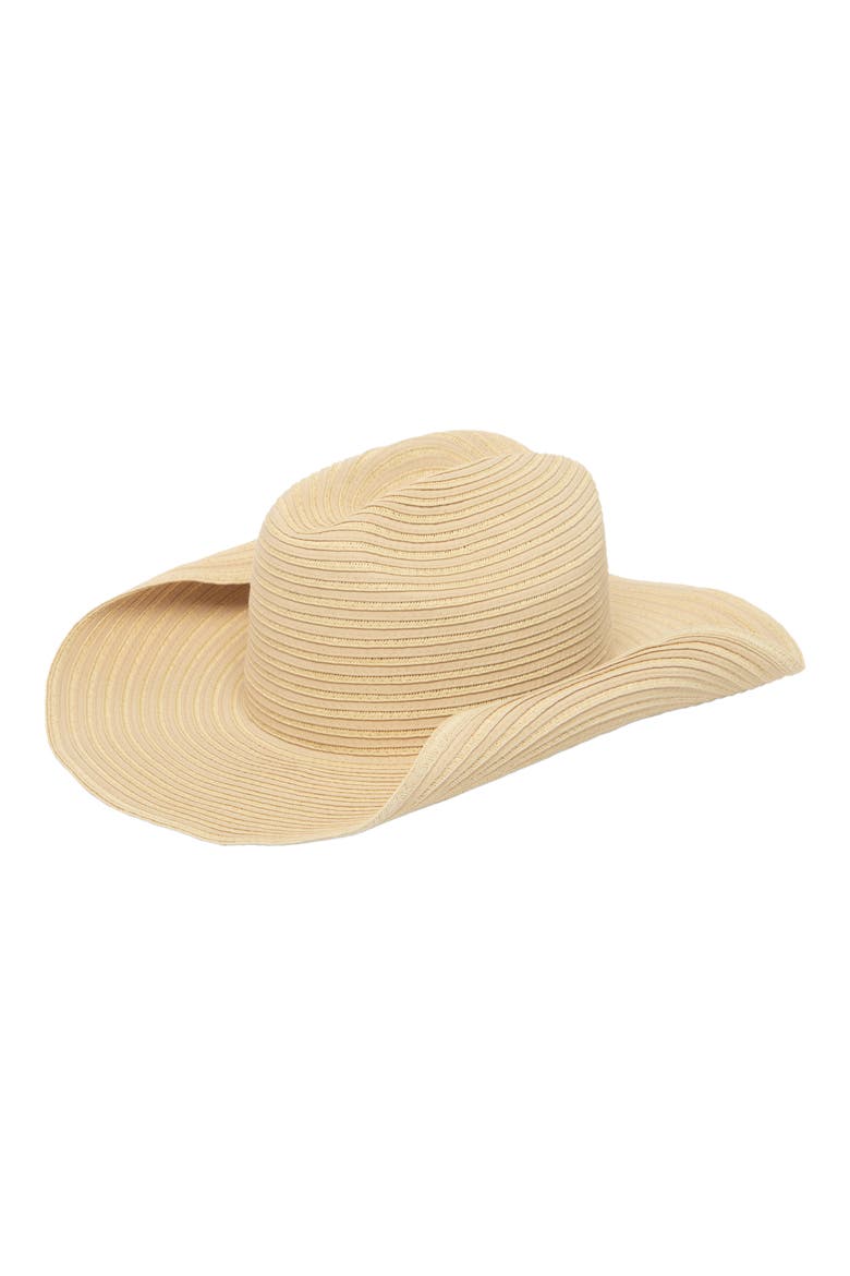 Ribbon Cowboy Hat, Main, color, NATURAL