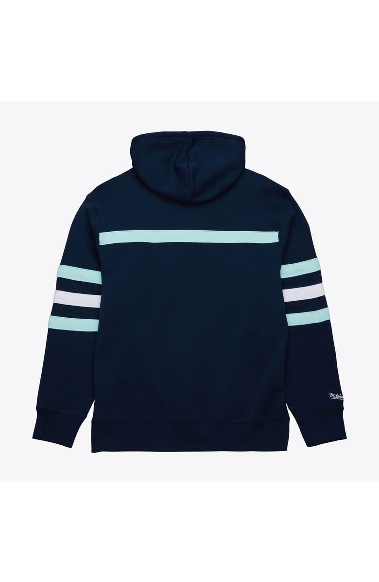 Mitchell & Ness Men's Mitchell & Ness Deep Sea Blue Seattle Kraken Head Coach Slogan Pullover Hoodie, Alternate, color, Navy