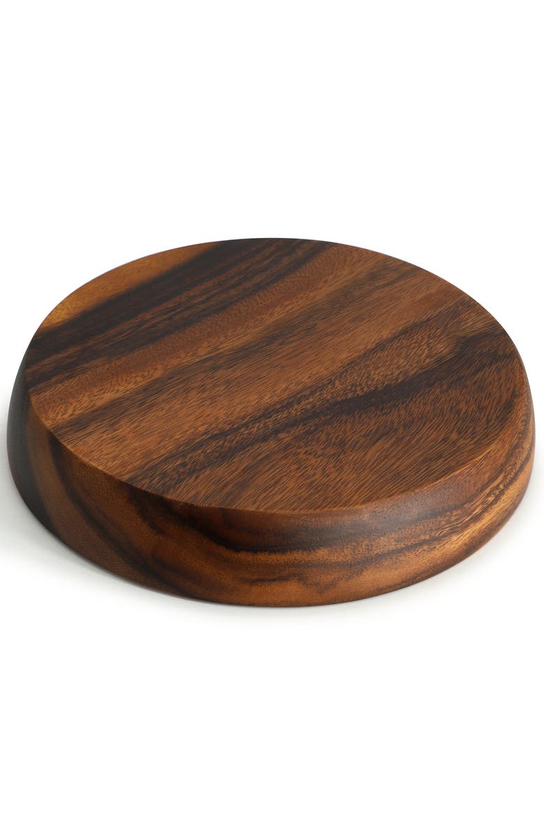 Megachef 10 Inch Acacia Wood Divided Serving Bowl, Alternate, color, Dark Brown