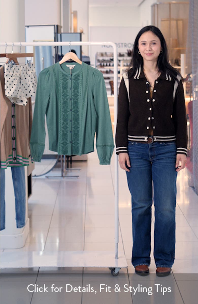 Sophie Embroidered Button-Up Shirt, sales video thumbnail