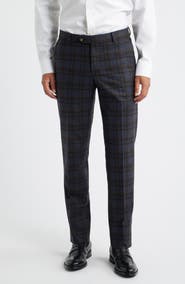 Berle Multicolor Plaid Wool Blend Dress Pants