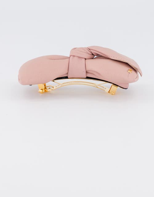 Shop Alexandre De Paris Leather Bow Barette