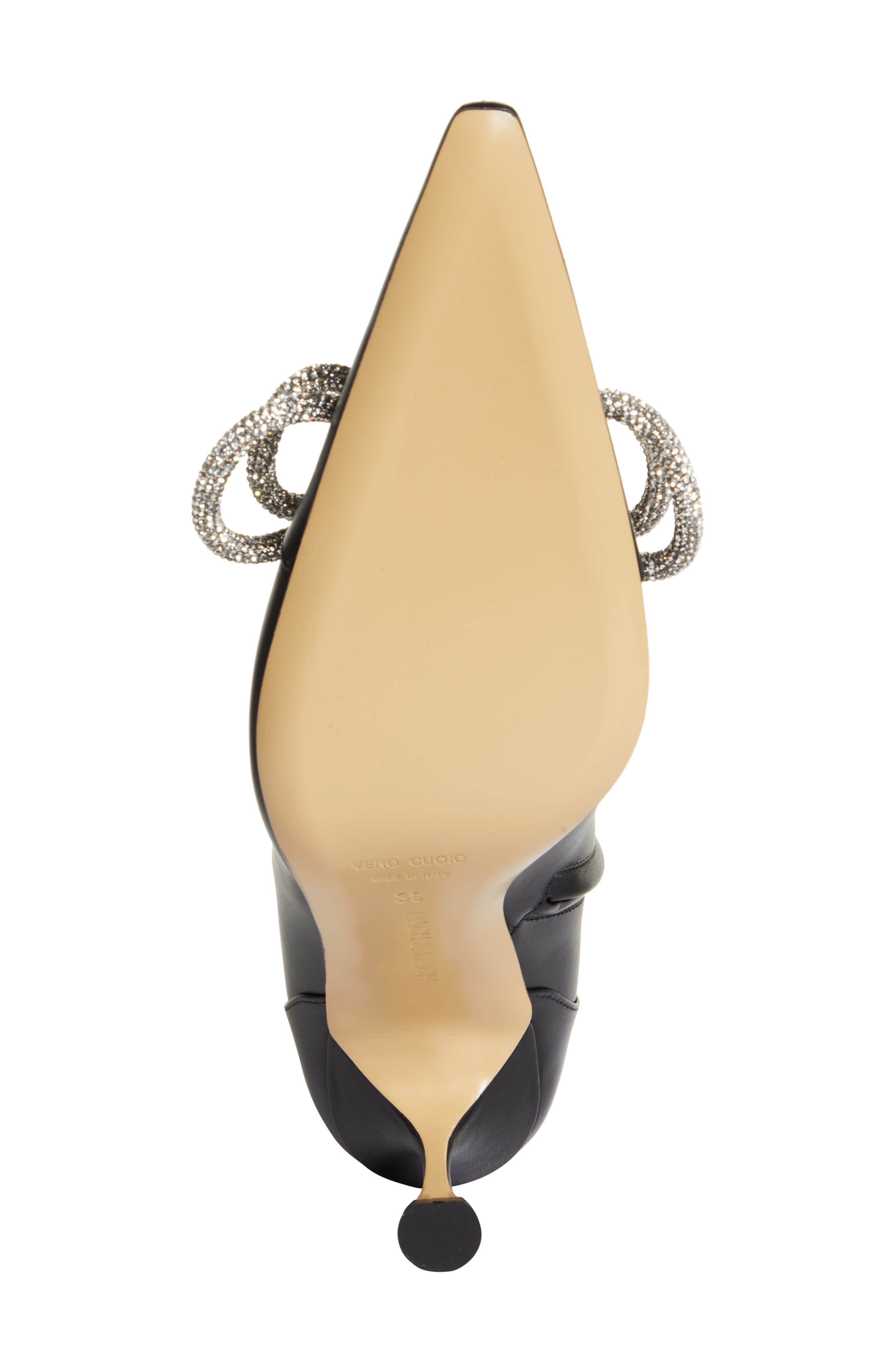 Mach & Mach Crystal Embellished Double Bow Bootie, Alternate, color, 