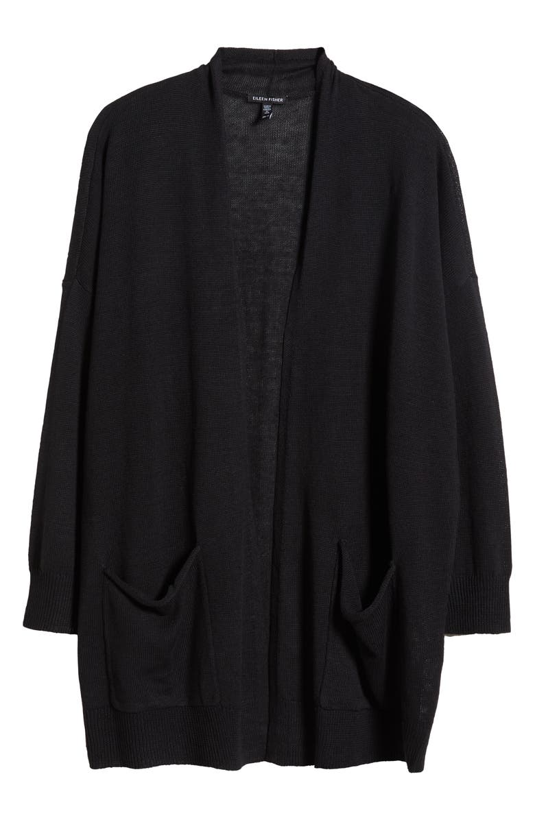 Eileen Fisher Organic Linen & Cotton Cardigan, Alternate, color, 