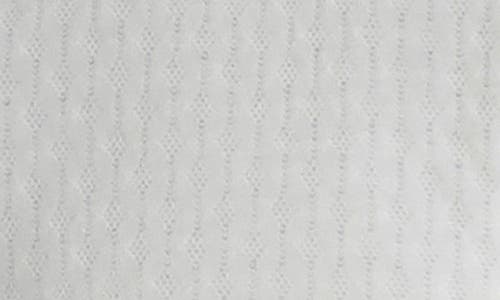Karl Lagerfeld Paris Textured Quarter Zip Performance Polo In White