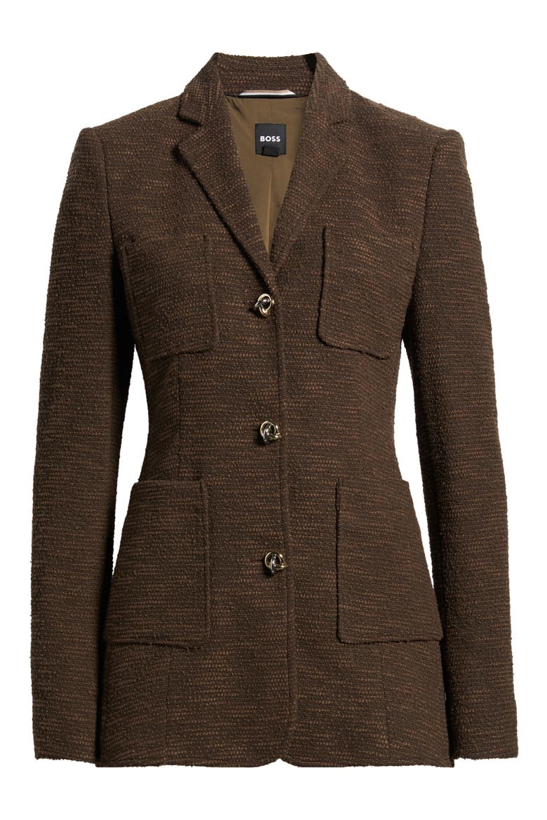Jia Cotton Blend Blazer, Alternate, color, MARSHLAND GREEN