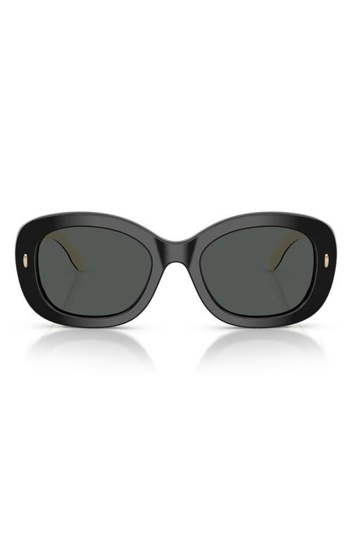 Tory Burch 52mm Oval Sunglasses In Black