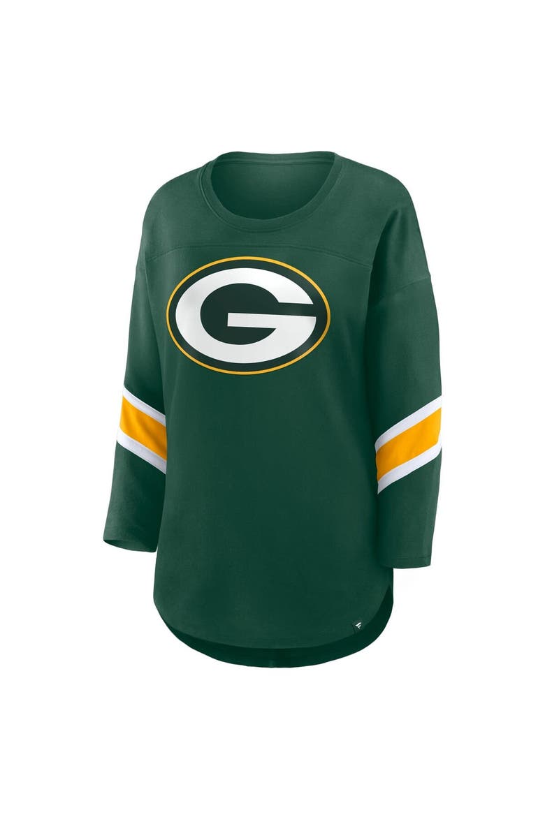 Women's Fanatics  Green Green Bay Packers Redzone 3/4-Sleeve T-Shirt, Alternate, color, Green