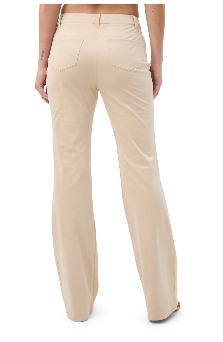 Trina Turk Apple Bottom Faux Suede Flared Pant, Alternate, color, Poplar