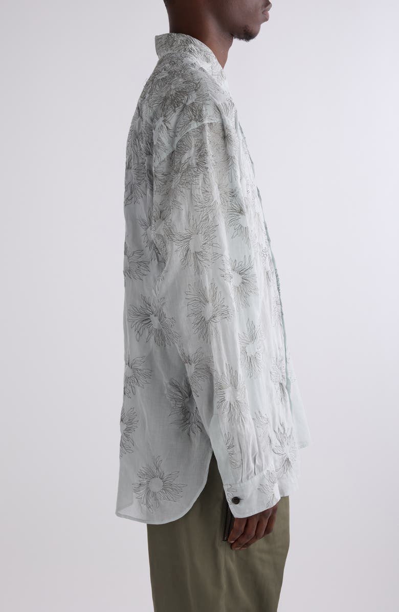 Croom Floral Embroidered Button-Up Shirt