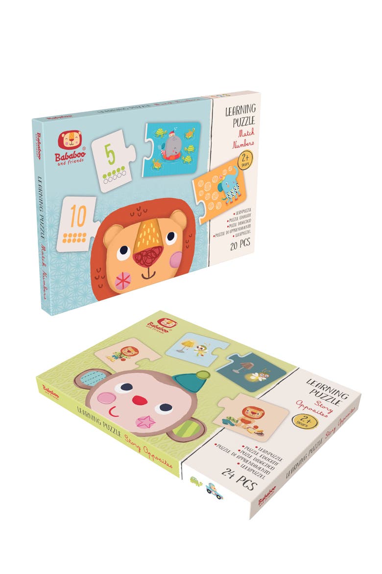 Match Numbers & Opposites Learning Puzzle Set, Main, color, Multi