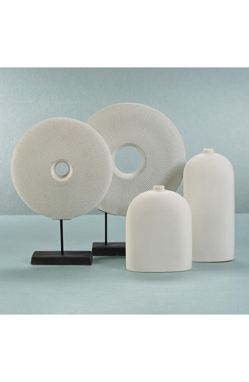 Zodax Lucca Ceramic Vase In White
