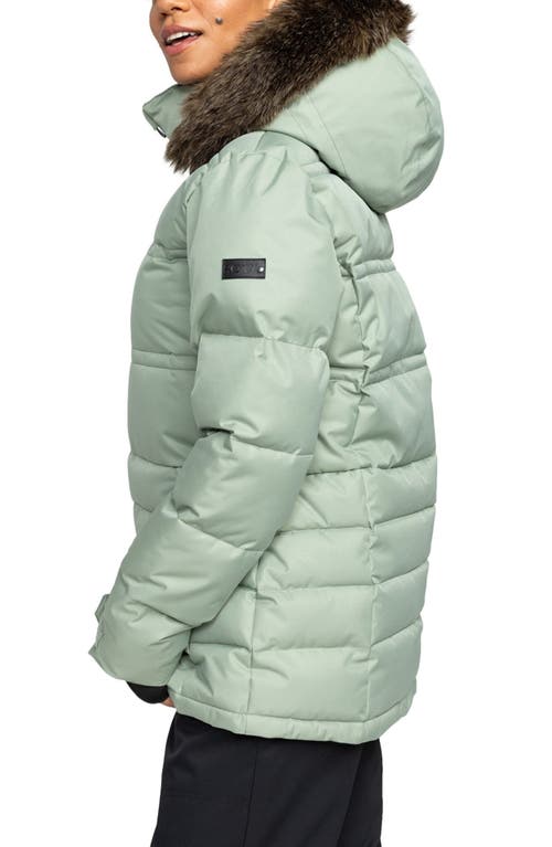 ROXY ROXY QUINN INSULATED PUFFER COAT WITH REMOVABLE FAUX FUR TRIM