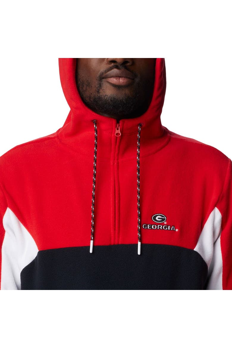 Men's Columbia Black Georgia Bulldogs Lodge Quarter-Zip Hoodie, Alternate, color, Black