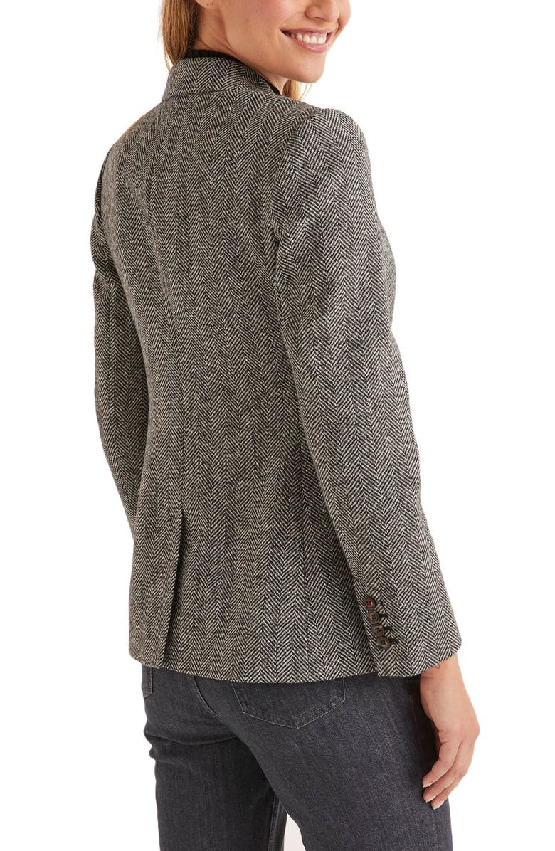 Boden Smyth Herringbone Tweed Wool Blazer, Alternate, color, 