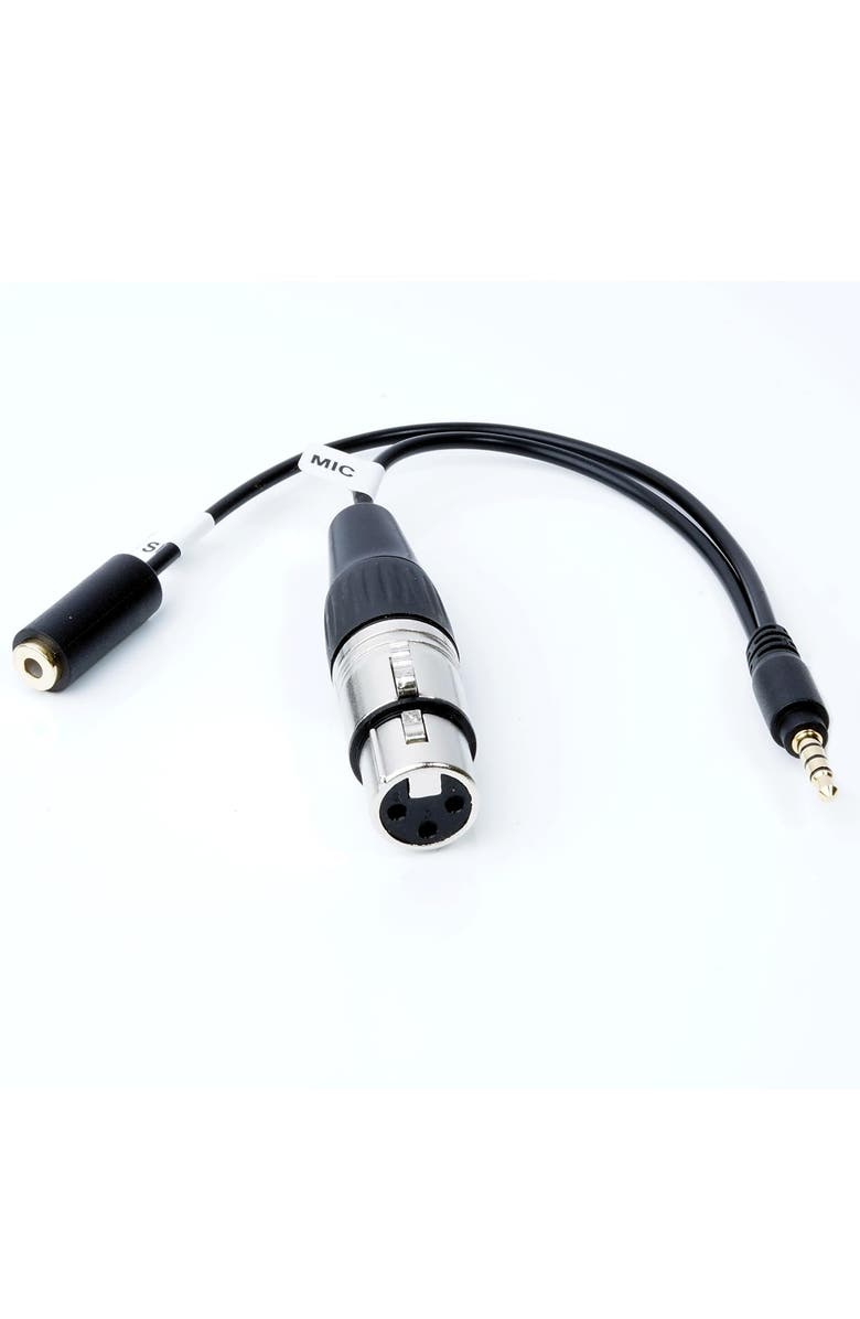 MOVO TCB2 XLR (Female) Microphone to TRRS (Male) Smartphone Adapter with Headphone Jack for iPhone & Android, Alternate, color, Black
