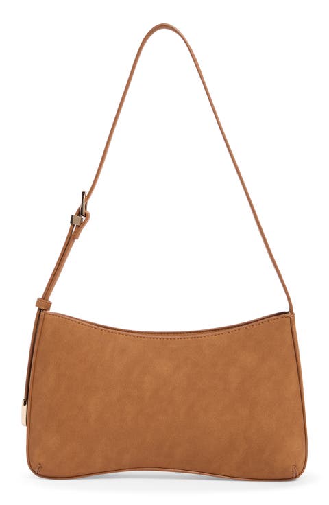 Faux Suede Shoulder Bag