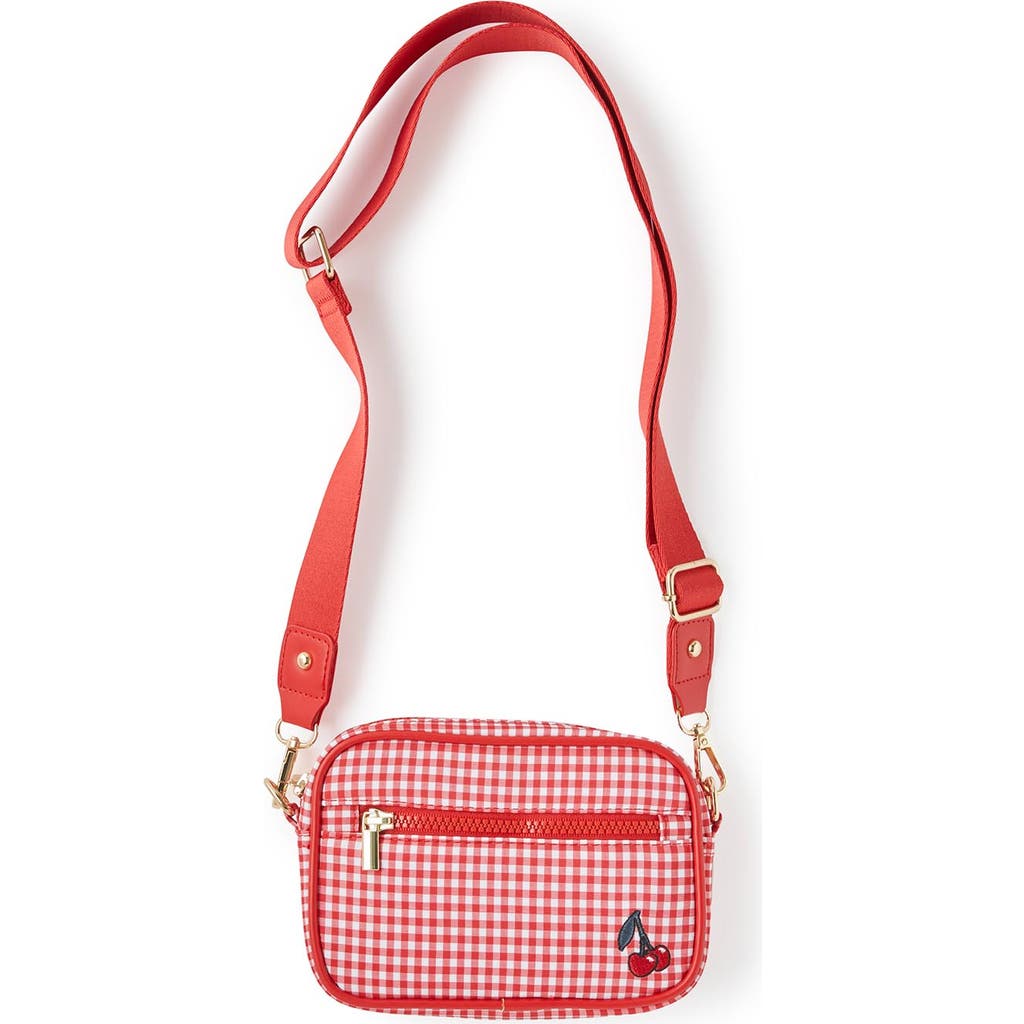 Cotton On Kids Kid's Catie Camera Bag In Varsity Red Gingham Cherry
