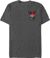 Marvel Men's Marvel Deadpool Front Pocket  Graphic T-Shirt