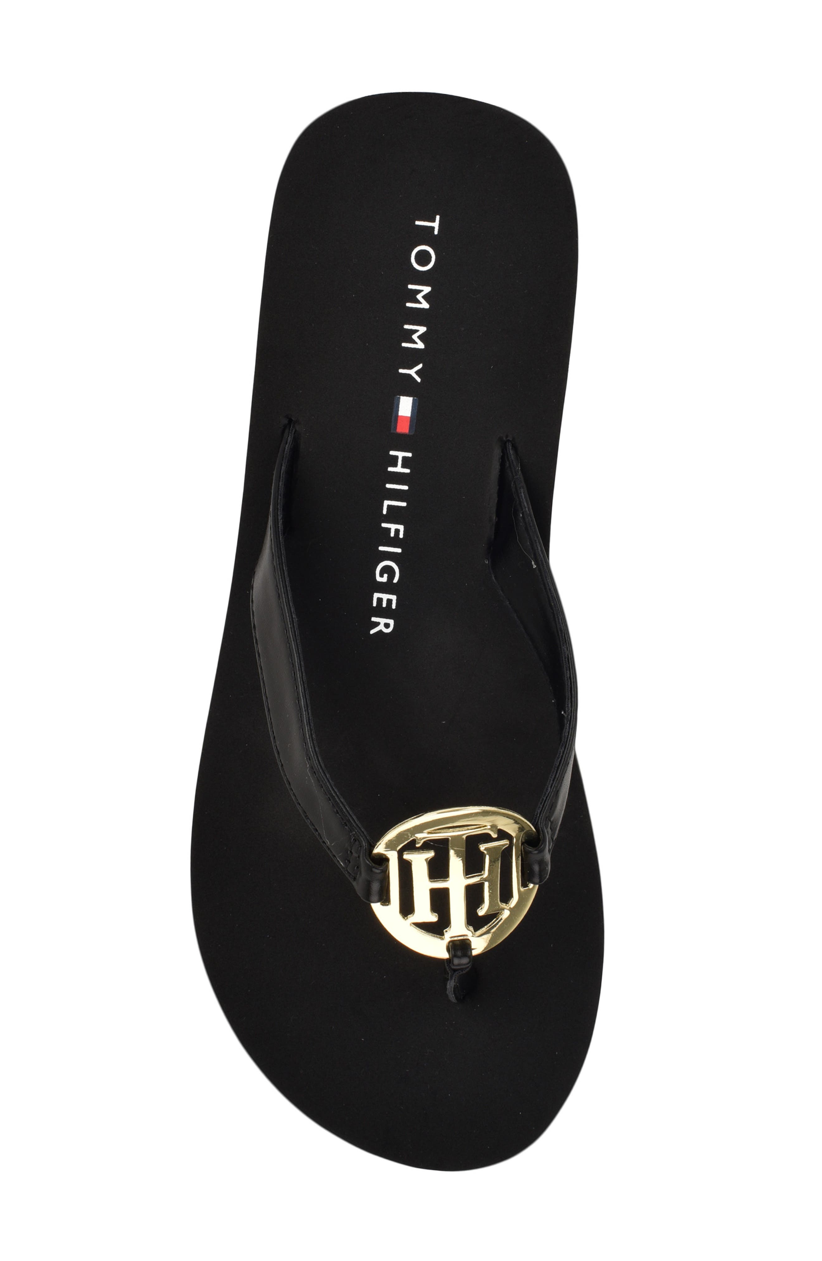 Tommy Hilfiger Crelina Thong Sandal, Alternate, color, Black