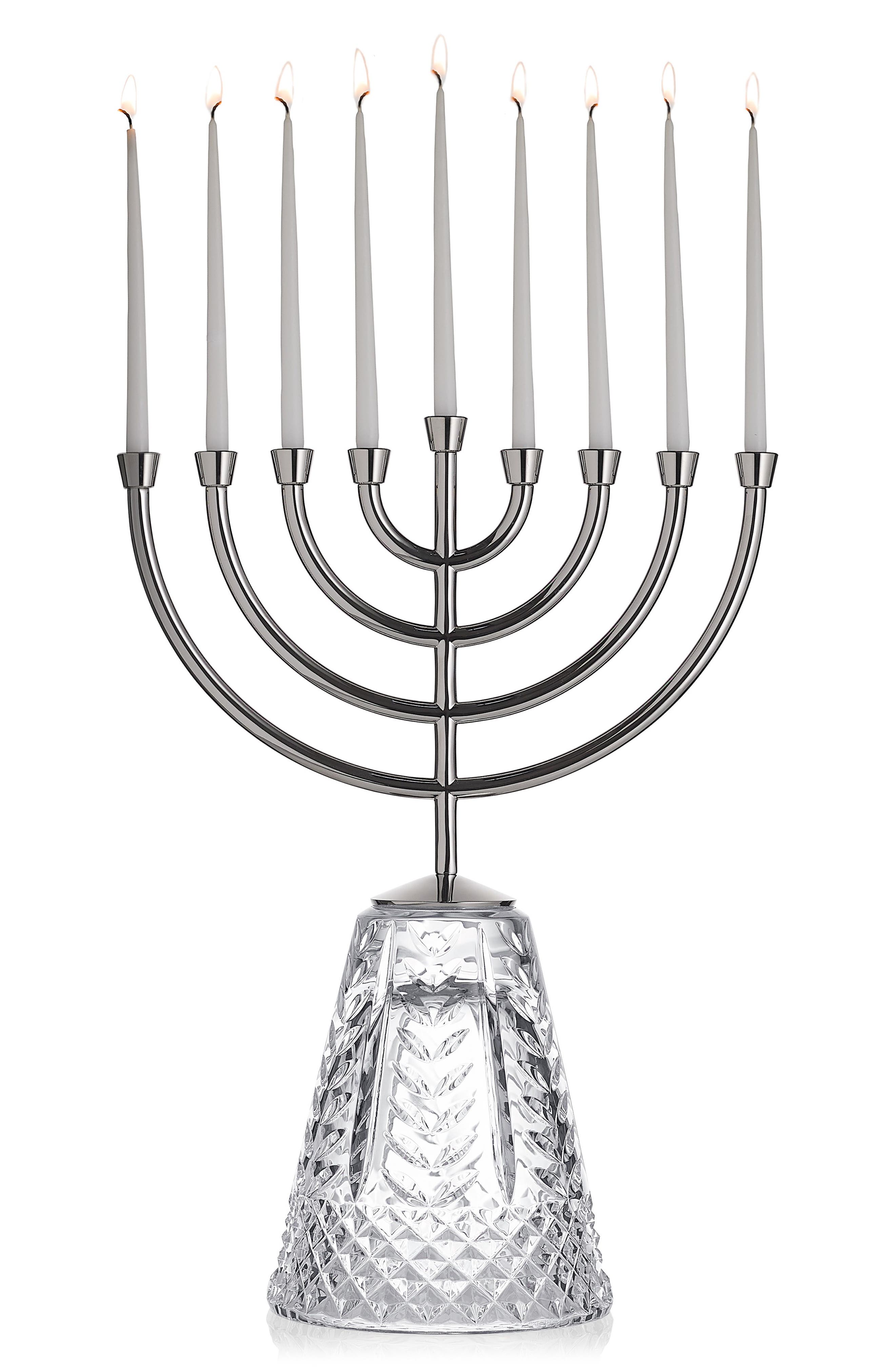 Waterford Crystal Menorah In Transparent