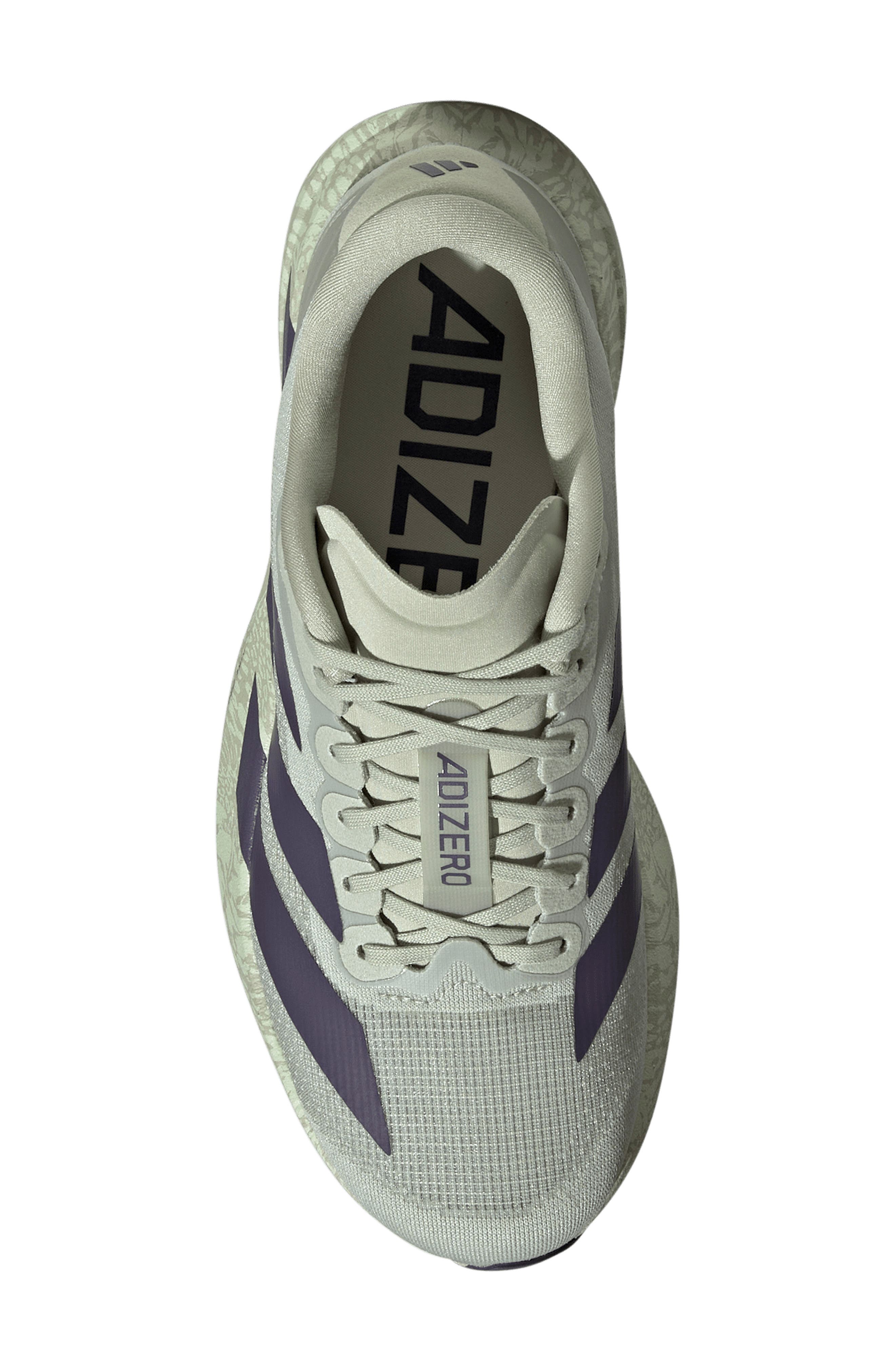 Adizero Evo SL Running Shoe, Alternate, color, HALO GREEN/ PURPLE/ PINK