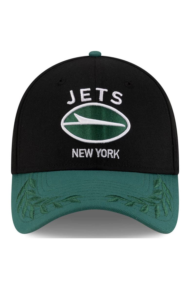 Men's New Era  Black/Green New York Jets 2025 NFL Draft 39THIRTY Flex Hat, Alternate, color, Black