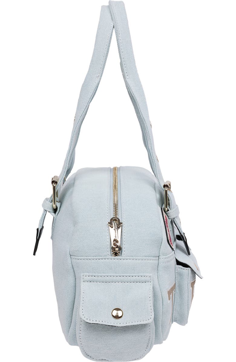 True Religion Multipatch Satchel Bag, Alternate, color, Light Blue