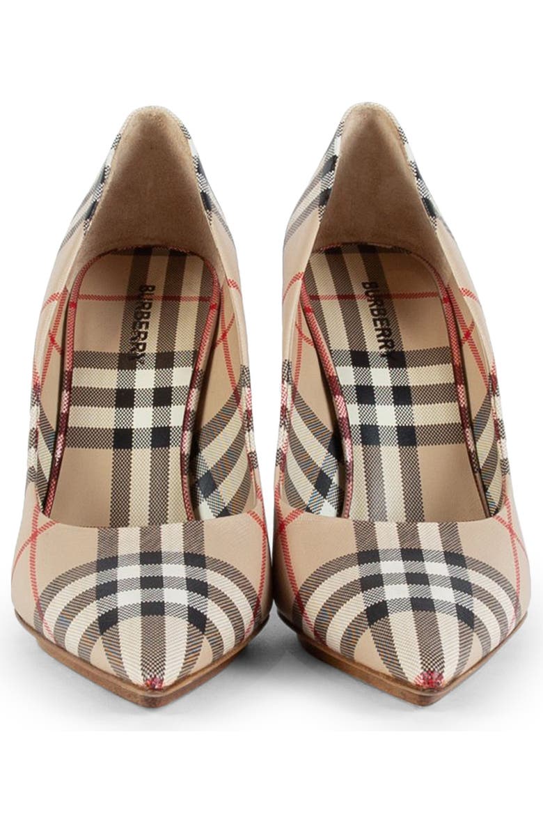 Burberry Aubri Check Pointed Toe Pump, Alternate, color,