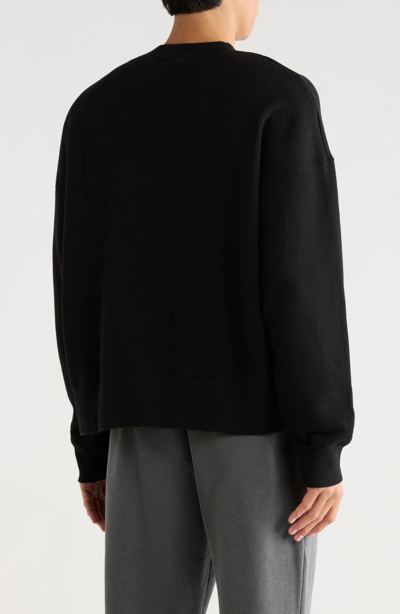 Palm Angels Shark Cotton Blend Sweatshirt, Alternate, color, Black Grey