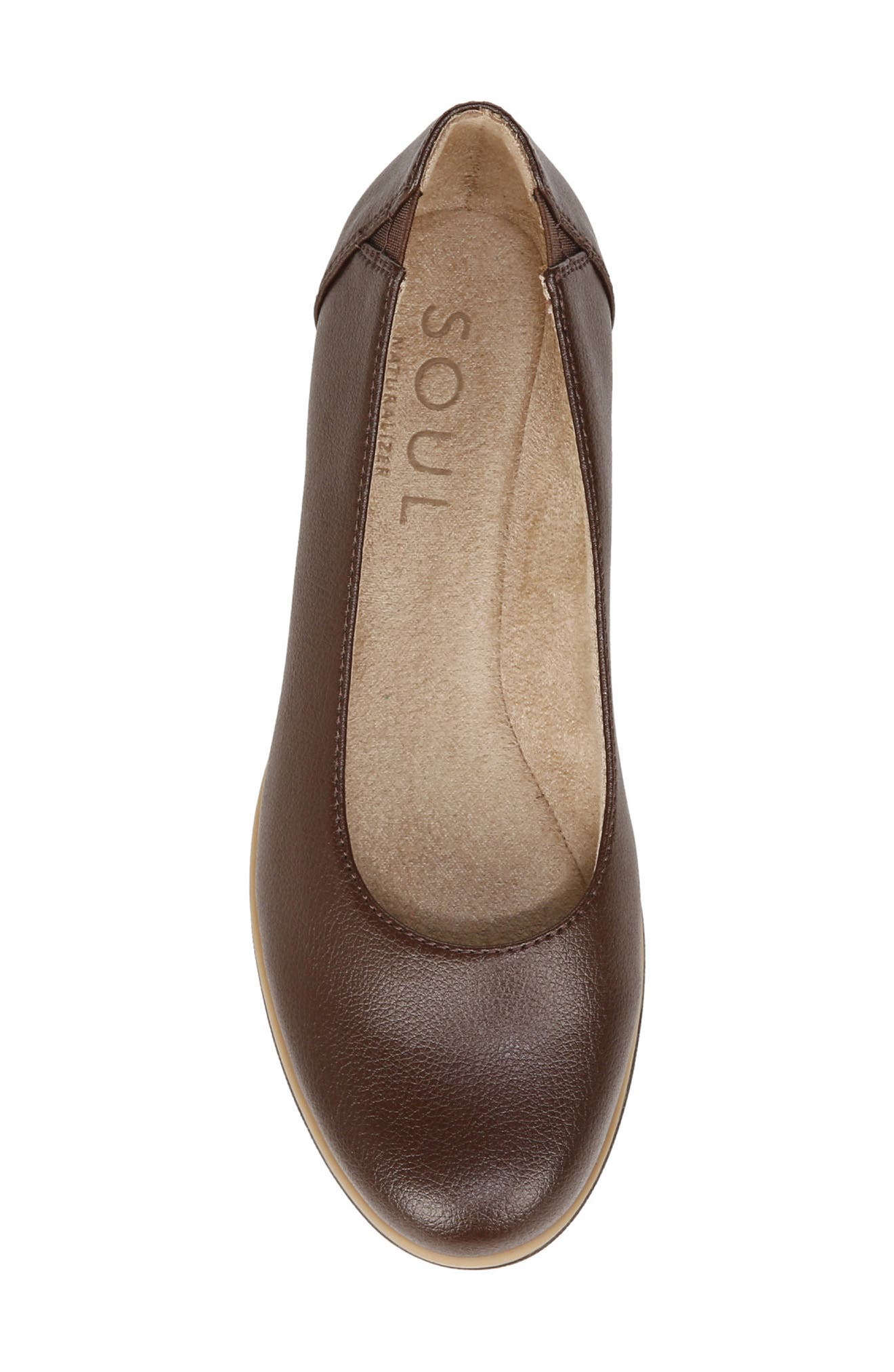 SOUL NATURALIZER Idea Ballet Wedge Slip-On Flat - Wide Width Available, Alternate, color, Coffee Brown