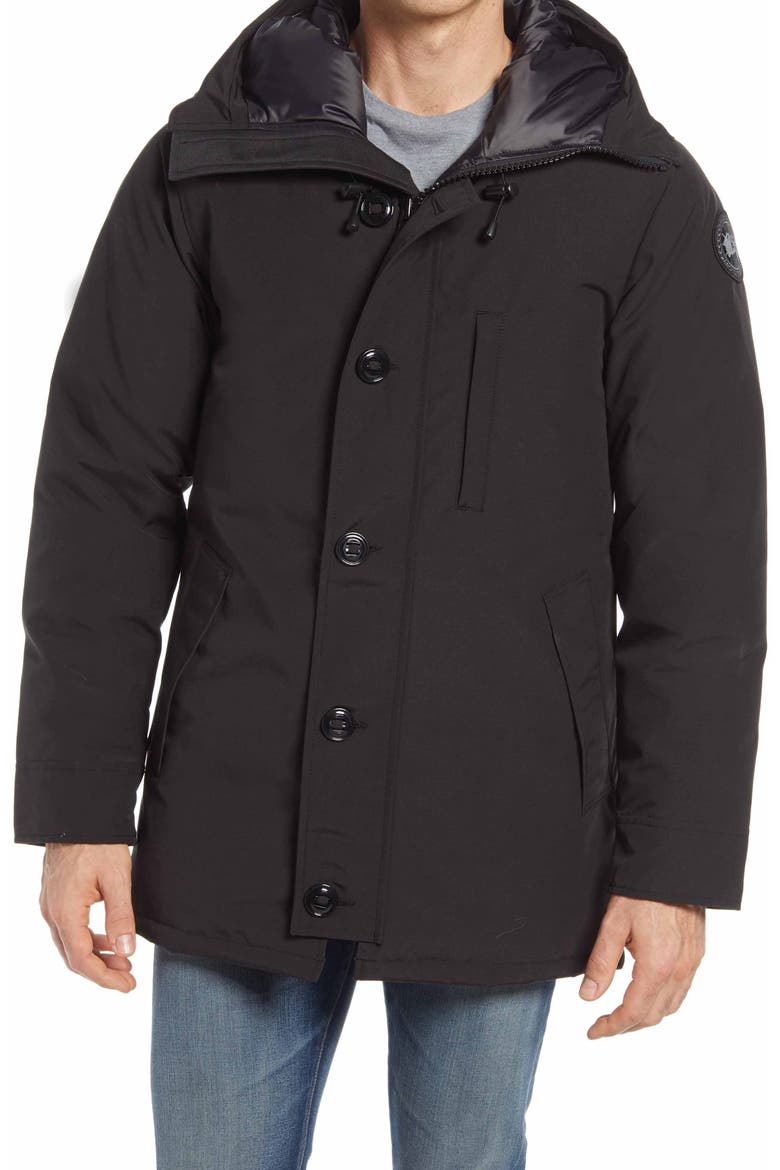 Chateau 625-Fill-Power Down Parka with Genuine Coyote Fur Trim, Alternate, color, BLACK - NOIR