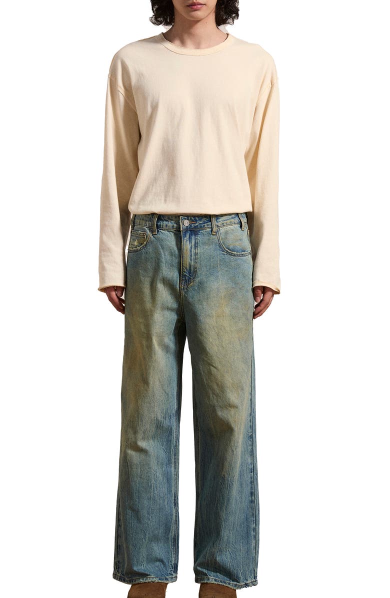 FOUND Lacy Baggy Straight Leg Jeans, Alternate, color, 