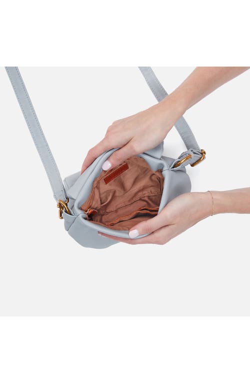 Hobo Harley Leather Crossbody Sling Bag In Blue Pearl