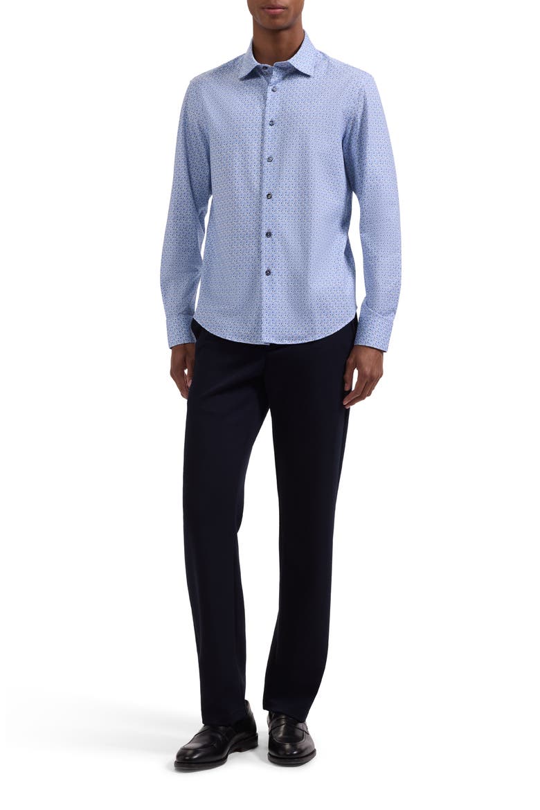 James OoohCotton® Geometric Print Button-Up Shirt, Alternate, color, IRIS
